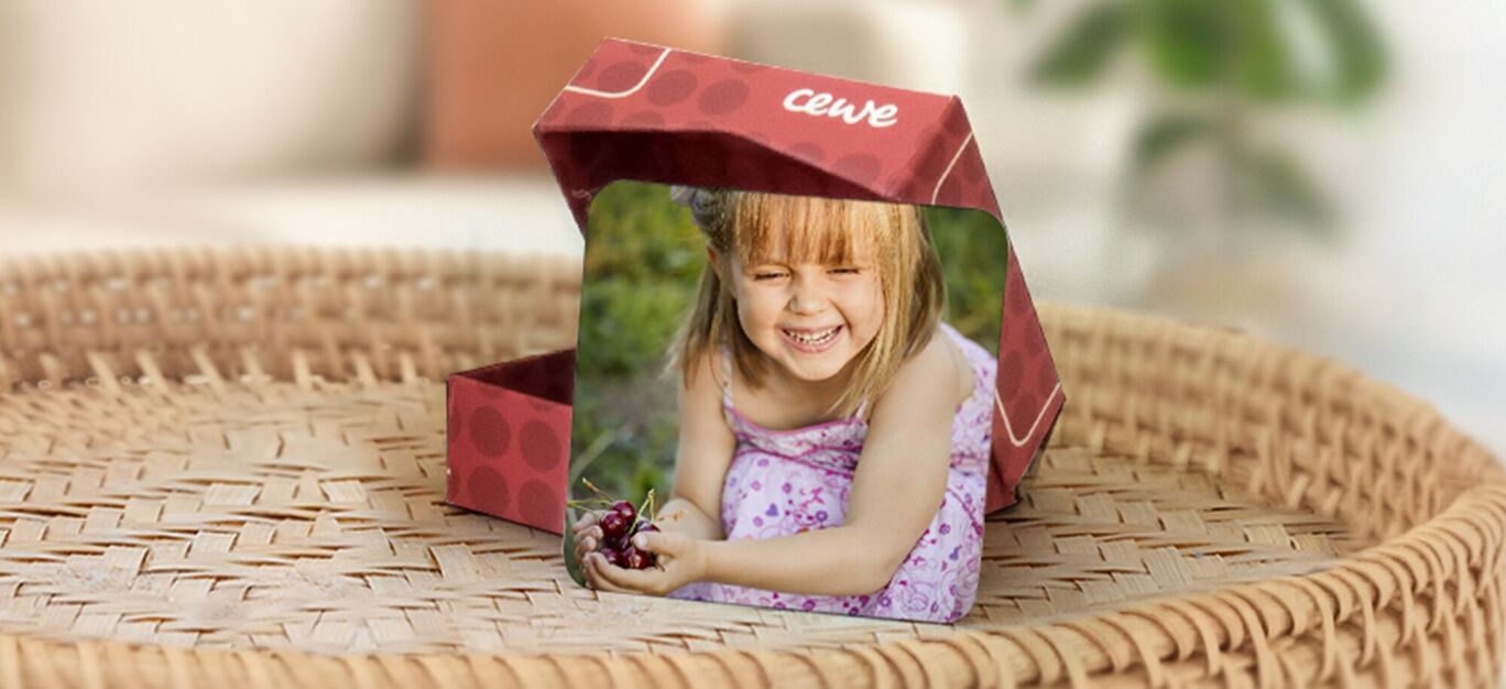 Un souvenir affectueux dans une boîte cadeau CEWE