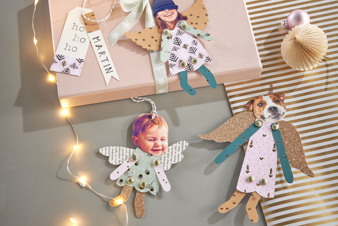 DIY : étiquettes de cadeaux de Noël persoonalisé avec des photos