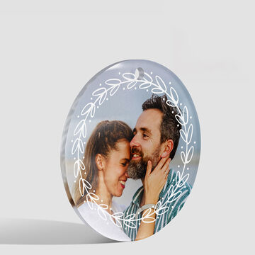 Sous-verre en acrylique charmant avec un motif romantique