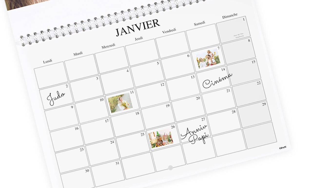 Notre planning - Calendrier mural