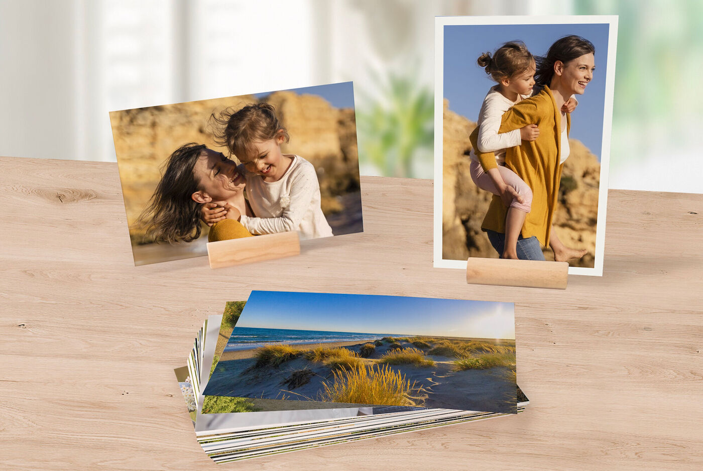 tirage photo format 10x15 classique posé sur une table