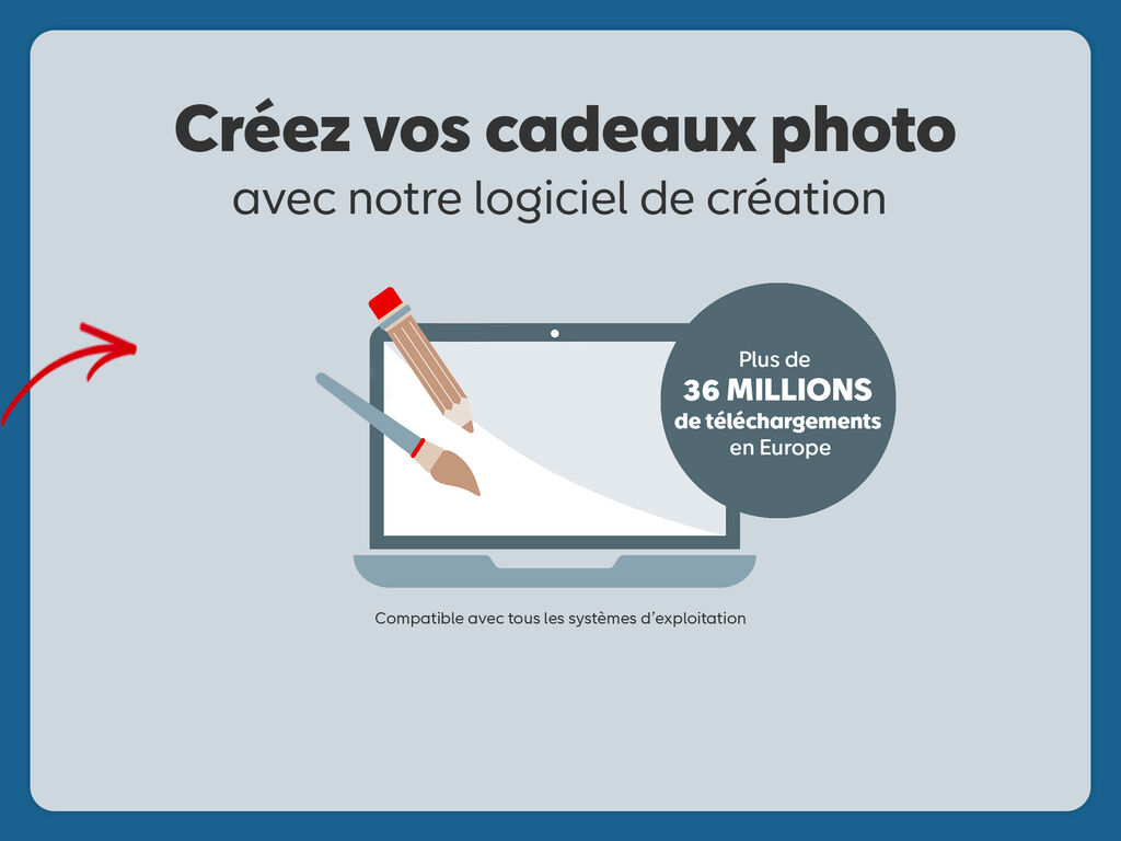 Créez vos produits photo avec la nouvelle version du logiciel de création. Plus de 36 millions de téléchargement en Europe.